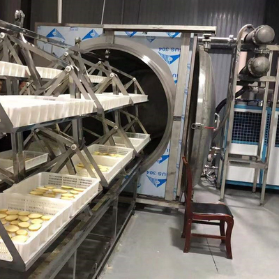 forno de secagem de aço inoxidável do fruto do desidratador 304 do vácuo da micro-ondas 38.4-48kg/H