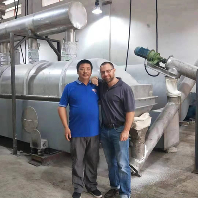 secador de leito fluidizado de vibração contínuo de 210kg/H 6.75m2 para o ácido Oxalic refinado