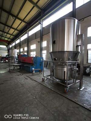 Máquina de secagem industrial de leito fluidizado GFG-120 para processamento de grânulos químicos