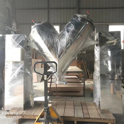 Tipo equipamento de mistura da erva V da especiaria 11KW do pó líquido molhado seco do misturador do pó