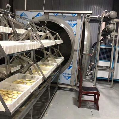 forno de secagem de aço inoxidável do fruto do desidratador 304 do vácuo da micro-ondas 38.4-48kg/H